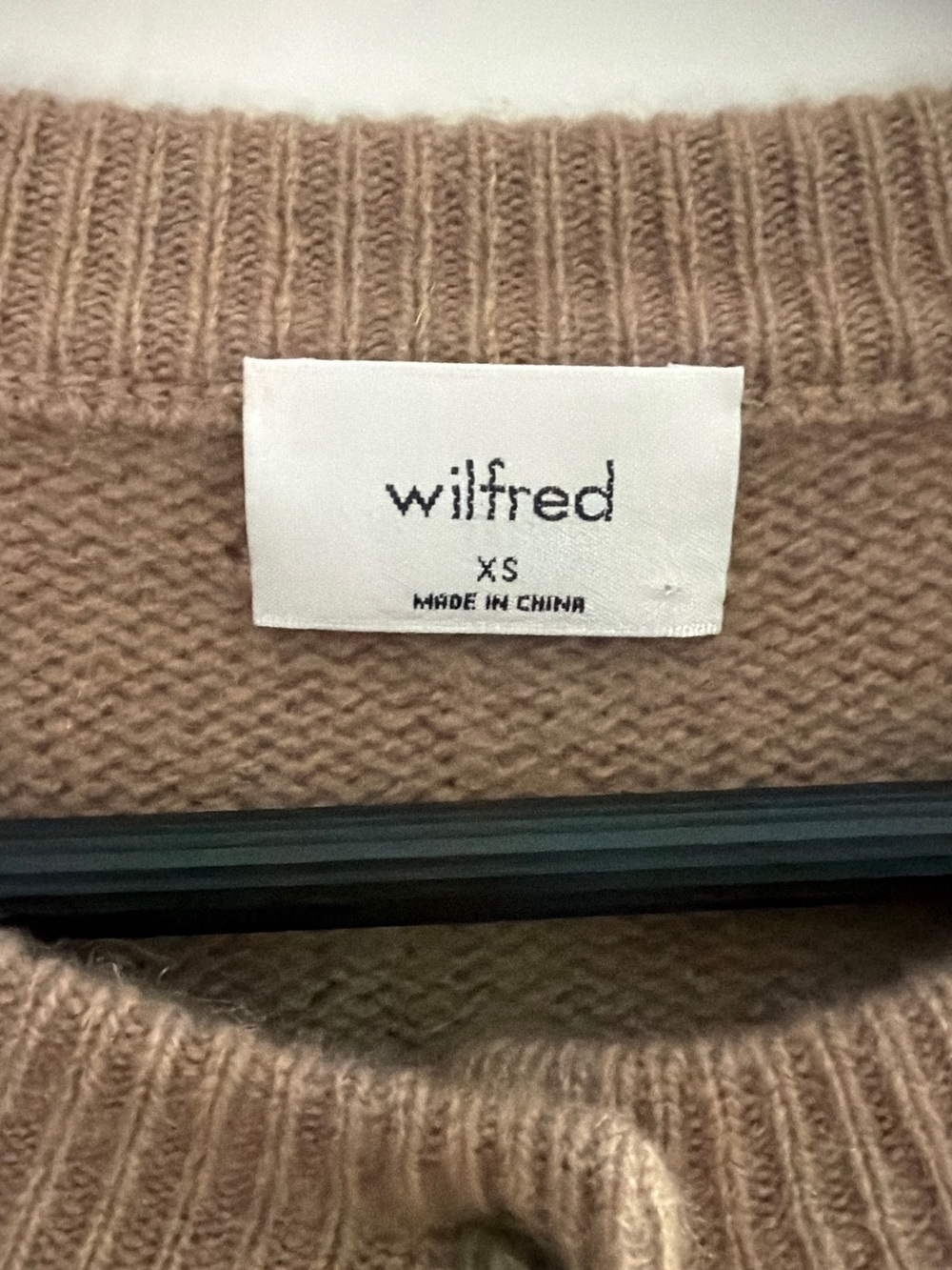 Wilfred Cropped Button-Front cashmere Cardigan - Camel Brown - Picture 2 of 3